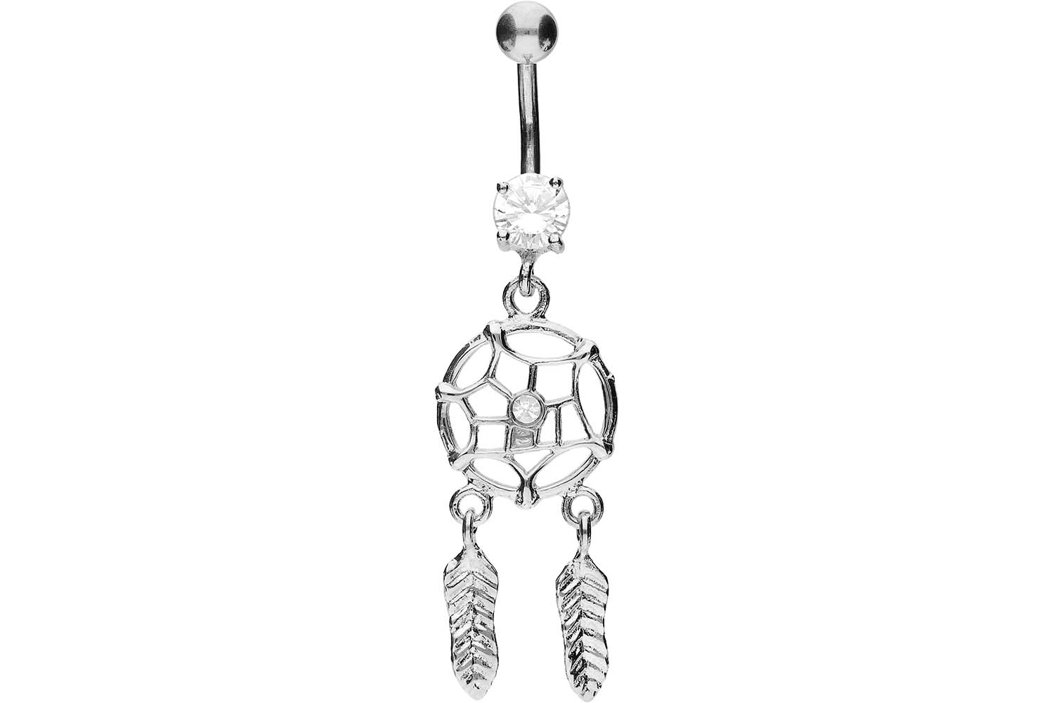 Titan Bananabell Piercing mit 925er Silber-Design TRAUMFÄNGER ++SALE++